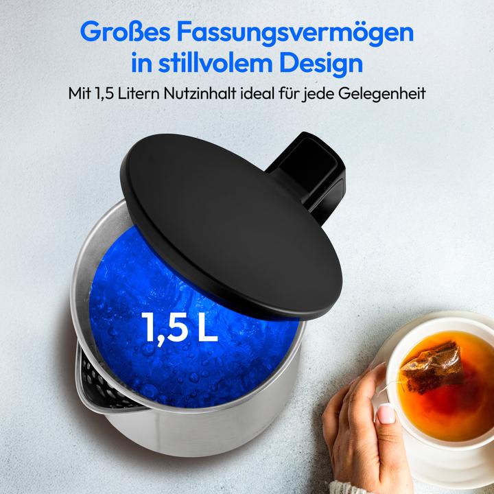 Actual product image Medion Life MD12105 Wasserkocher silber (1.50 l)