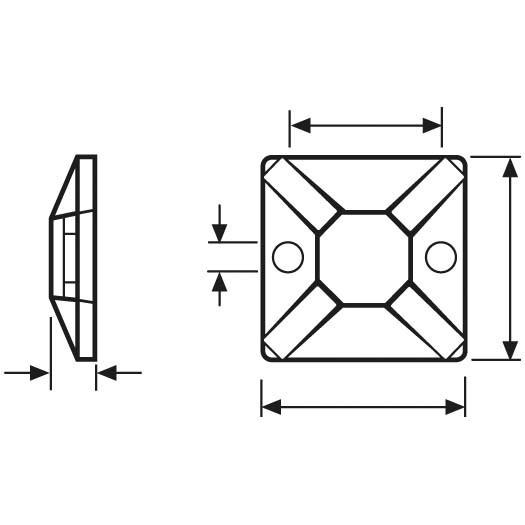 Thumbnail - HellermannTyton, Kabelbinder, Befestigungssockel (Metallkabelbinder, 28 mm, 100 Stk.)