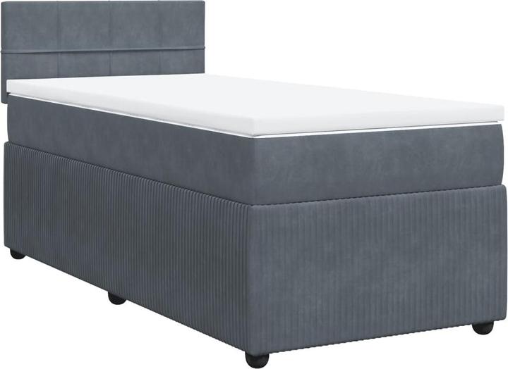 Actual product image vidaXL Bo x spring bed with mattress 160 x 200 cm velvet (160 x 200 cm)