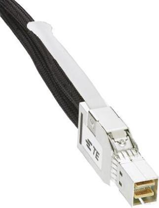 Actual product image TE Connectivity Mini SAS to Mini SAS Serial Cable 1 m 1m Schwarz (100 cm, Mini-SAS)