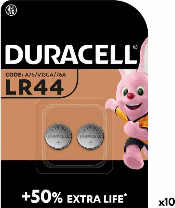 Produktbild Duracell - 1.5 V ALKALI-MANGAN-KNOPFZELLE - LR44 - 2 St. (2 Stk., LR44, 105 mAh)