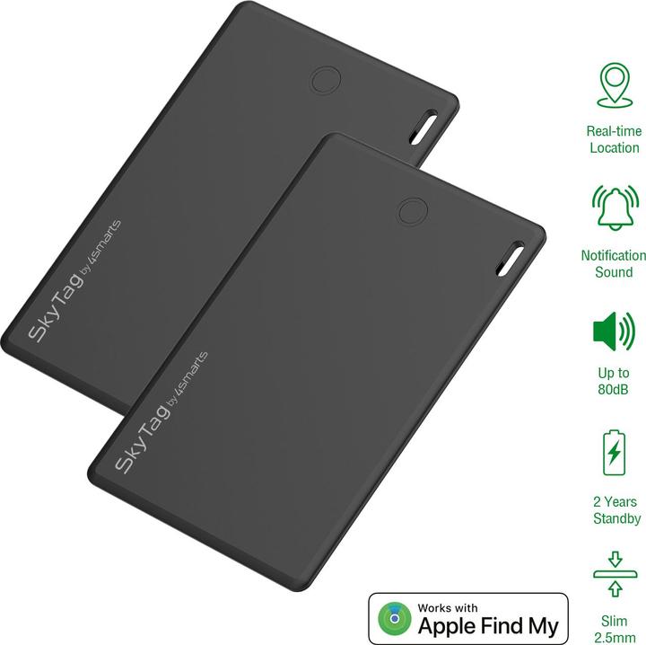 4smarts Portafoglio SkyTag Set da 2 (iOS, Mac OS, iPadOS)