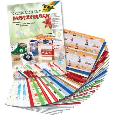 Thumbnail - Folia, Bastelpapier, Motivblock Weihnachten 2 (270 g/m², 30 x)