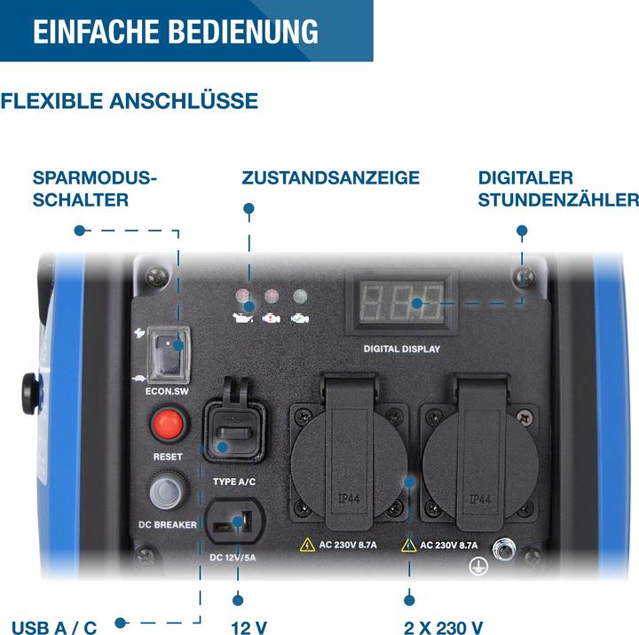 Image du produit Hyundai Inverter-Stromgenerator HY2300Si D CH (2200 W)