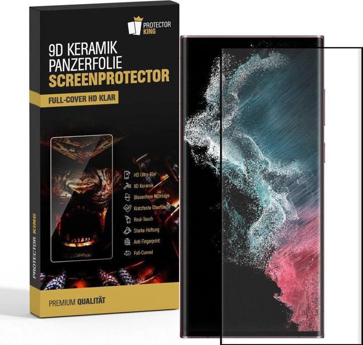 Produktbild Protectorking 2x Ceramic-Glass Full Cover HD Klar (2 Stück, Samsung Galaxy S22 Ultra)