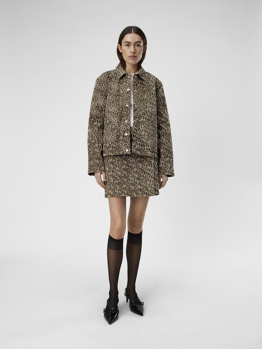 Image du produit Object Veste en jean imprimé léopard (L)