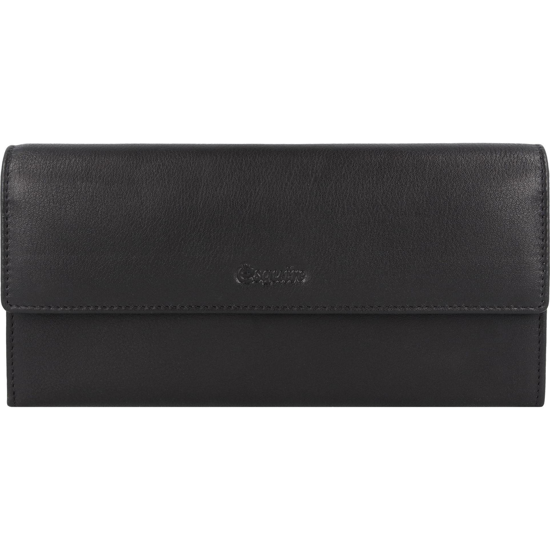 Esquire, Damen, Portemonnaie, Viktoria Geldbörse RFID Leder 18,5 cm, Schwarz