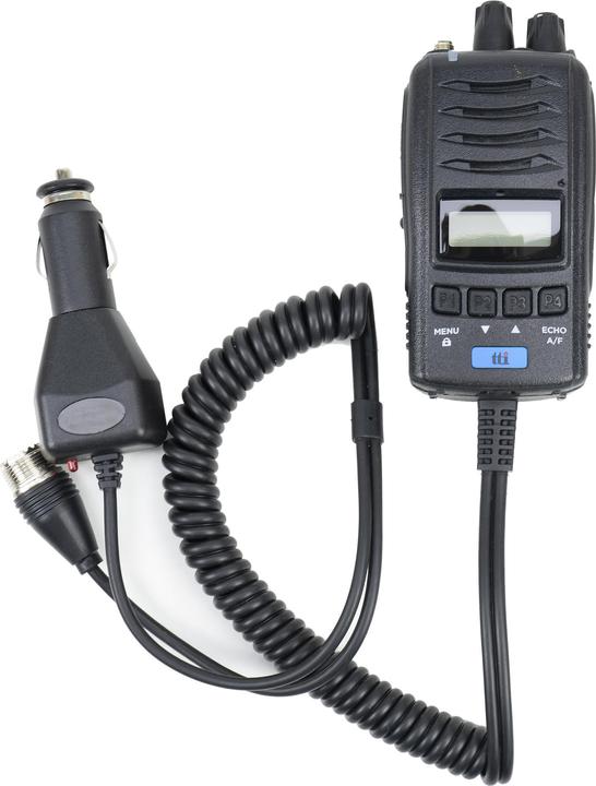 Actual product image Aim TTi TTi TCB-H100 portable CB radio, 12V/24V power supply, Roger Beep, squelch