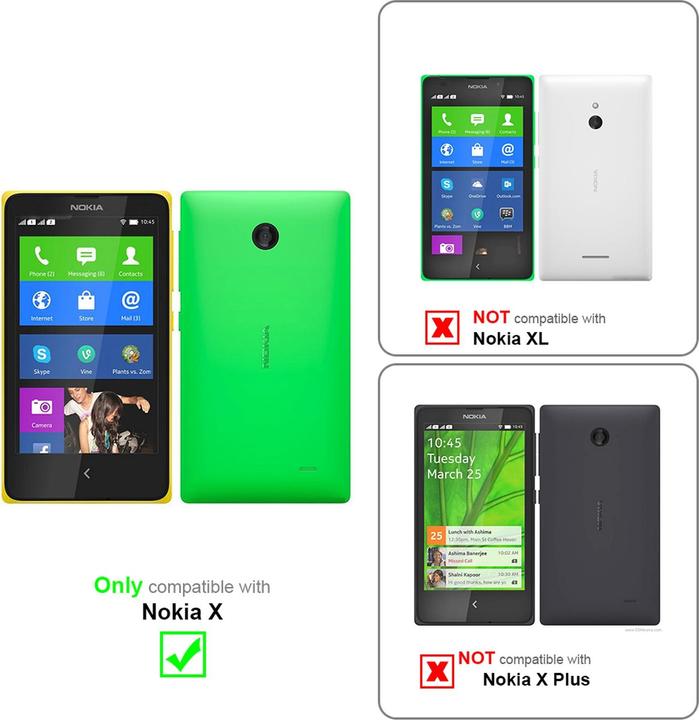 Actual product image Cadorabo TPU X-Line Cover (Nokia X)