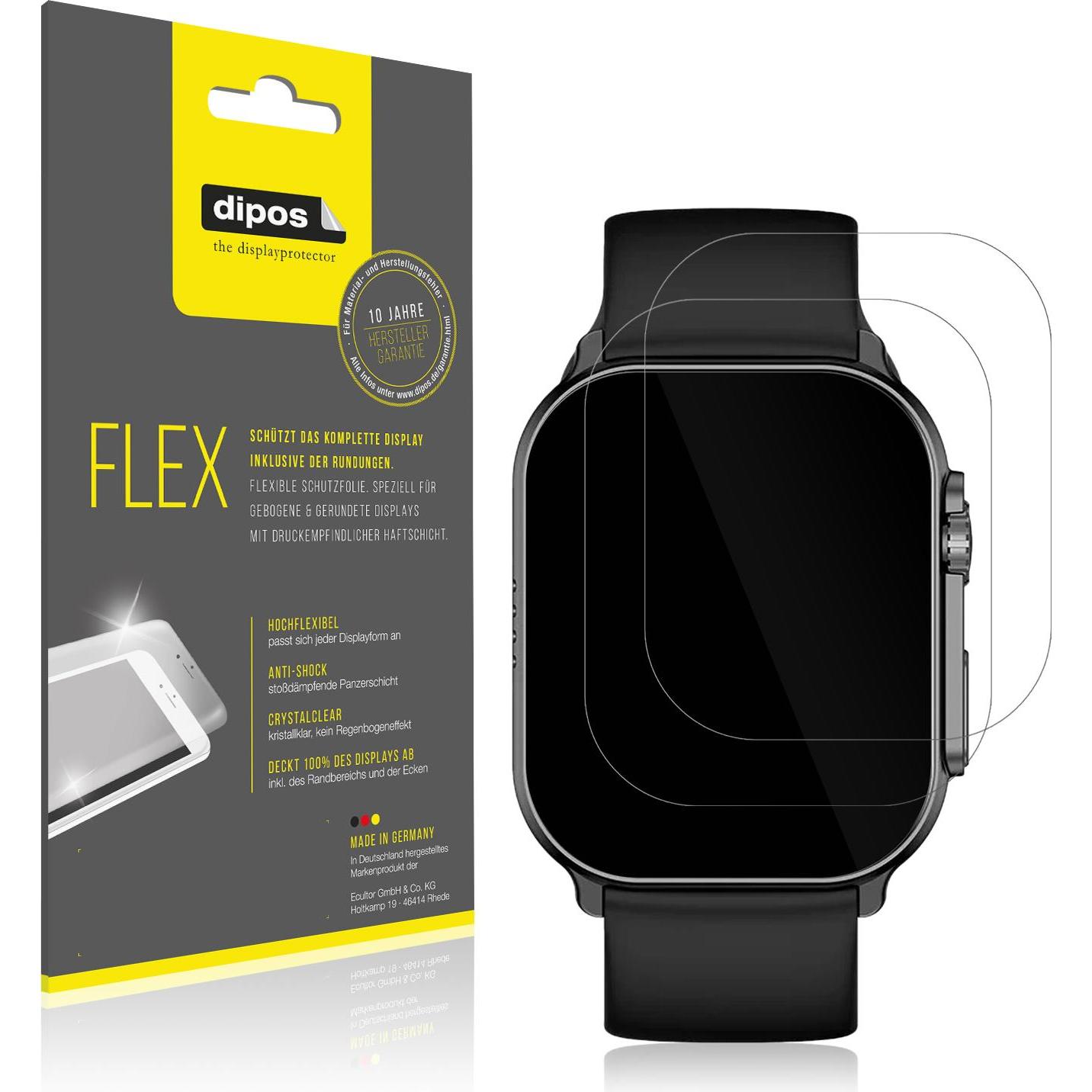 Dipos 3D Full Cover Schutzfolie, Smartwatch Schutzfolie, Transparent