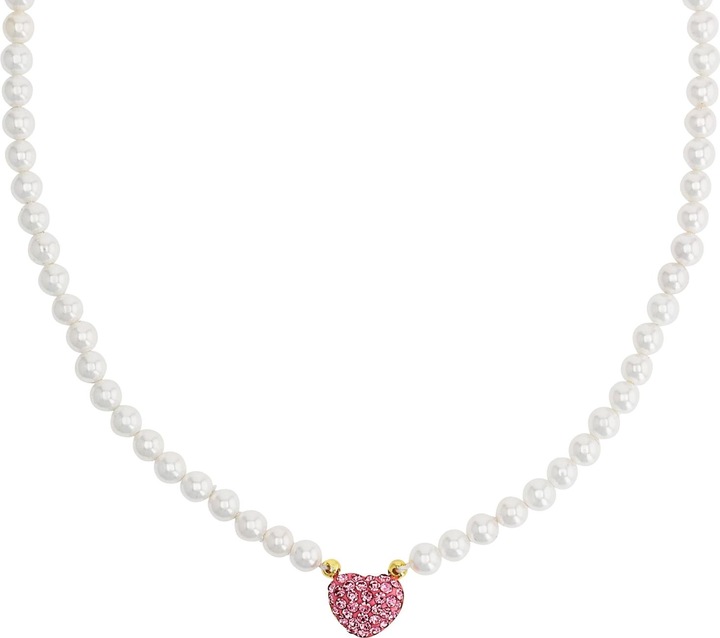 Produktbild Amor Halsschmuck für Damen, 925 Sterling Silber, Kristall synth., Muschelkernperle (Silber 925)