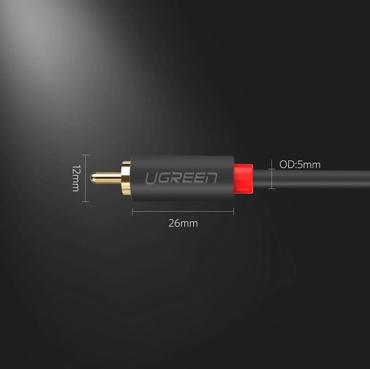 Produktbild Ugreen 2RCA (Cinch) to 2RCA (Cinch) Cable 3m (black) (3 m)