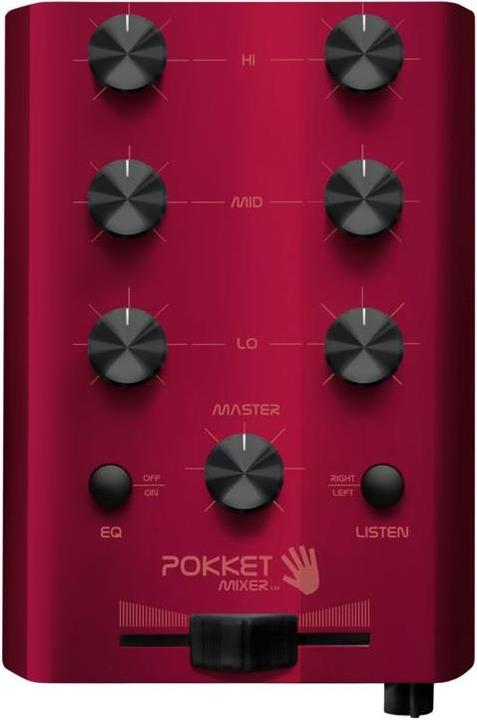 Actual product image Pokketmixer Mini DJ Mixer Red (Line-mixer)