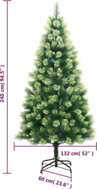 Produktbild vidaXL künstlicher klappbarer Weihnachtsbaum (240 cm)