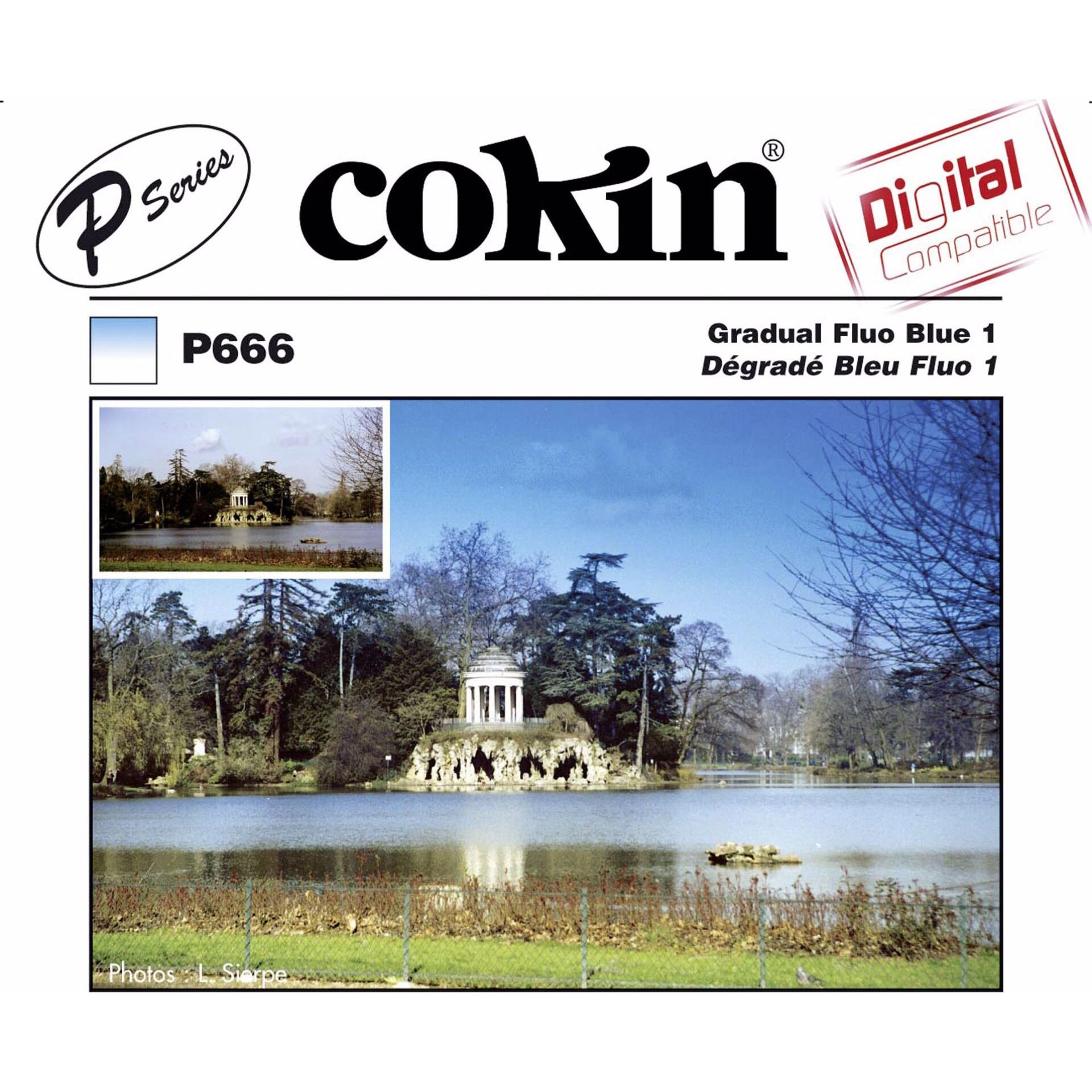 Cokin Filter P666 Verlauf fluo 1 (82 mm, ND- / Grauverlauffilter), Objektivfilter, Blau