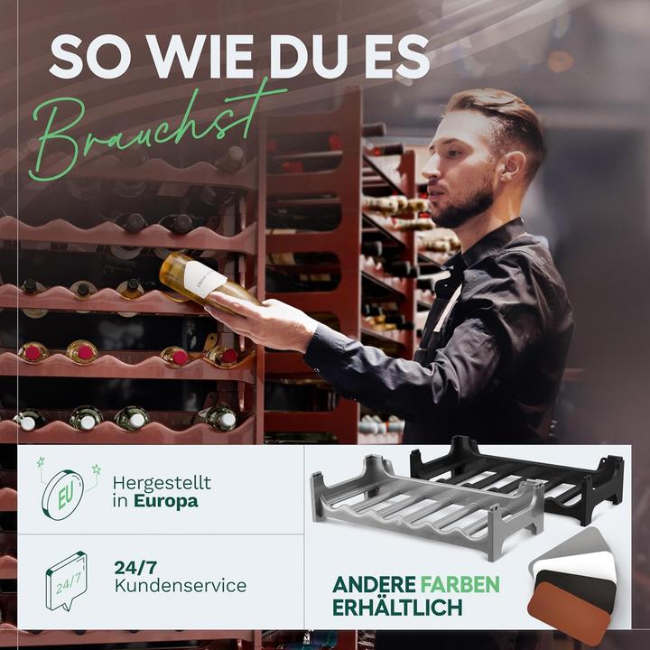 Image du produit Novaliv Étagère à boissons Système d'étagères pour bouteilles (60 x 28 x 14 cm, 36 bouteilles)