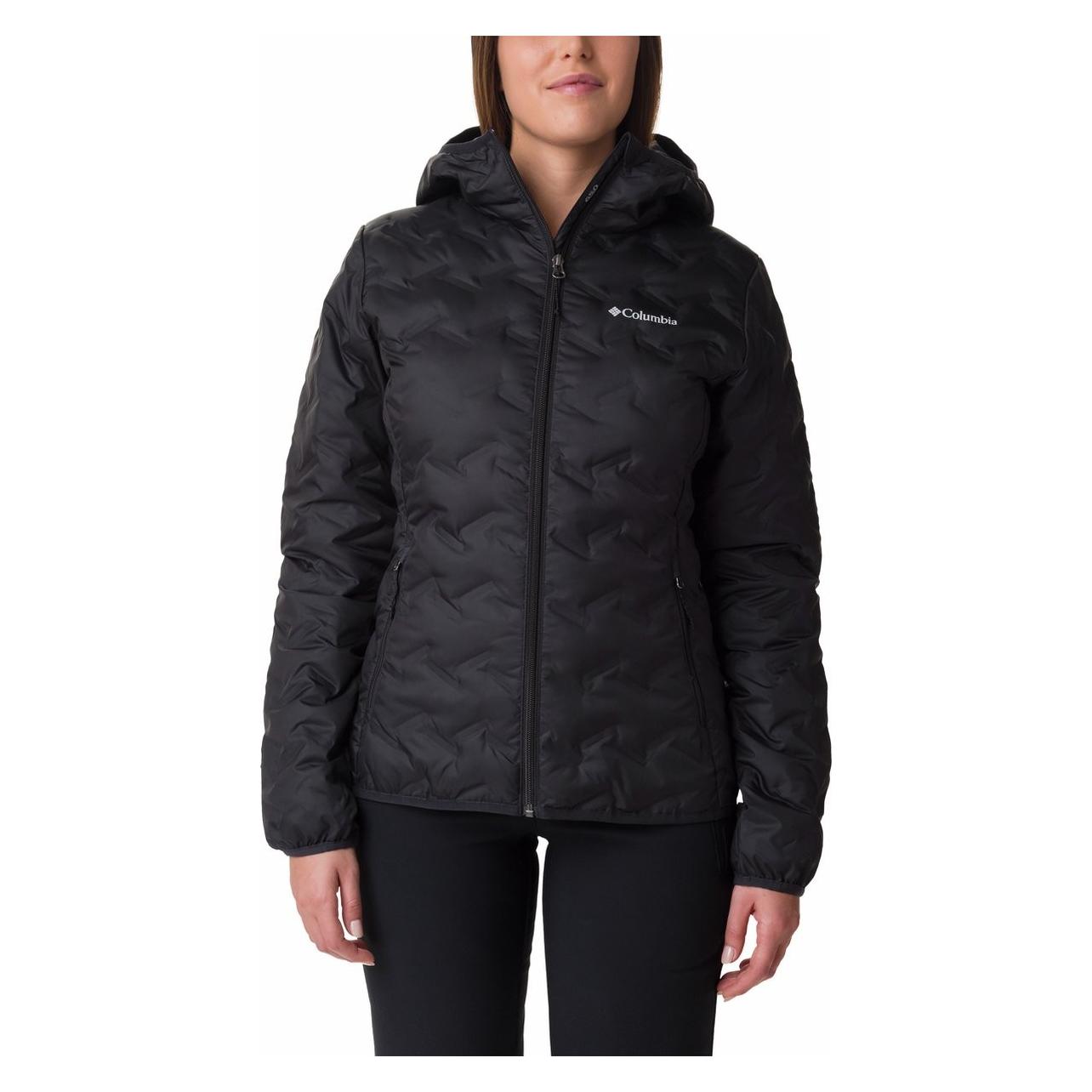 Columbia, Damen, Winterjacken, Delta Ridge Down Hood Jacket, Schwarz, (Xl)