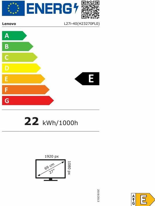 Energie-Label Lenovo L27i-40 (1920 x 1080 Pixel, 27")