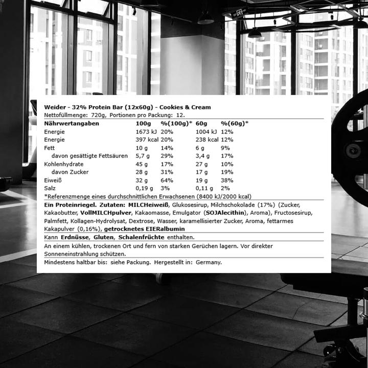 Produktbild Weider 32% Protein Bar (826 g, 12 Stk.)