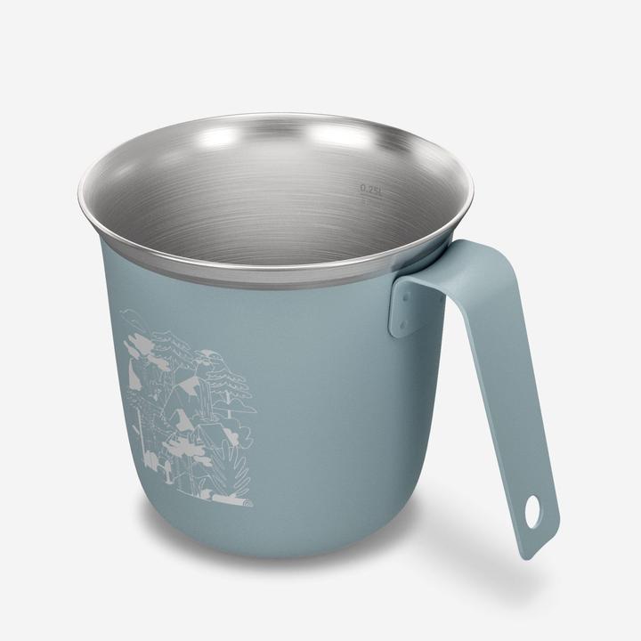 Actual product image Quechua Cup camping and hiking stainless steel