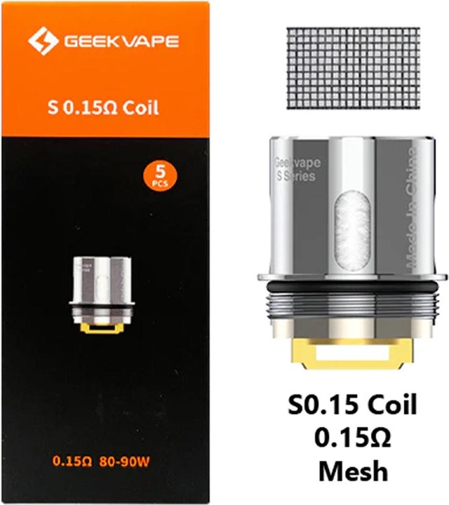 Actual product image Geek Vape S Coil Mesh 0.15Ohm 80-90W 5pcs (5 x)