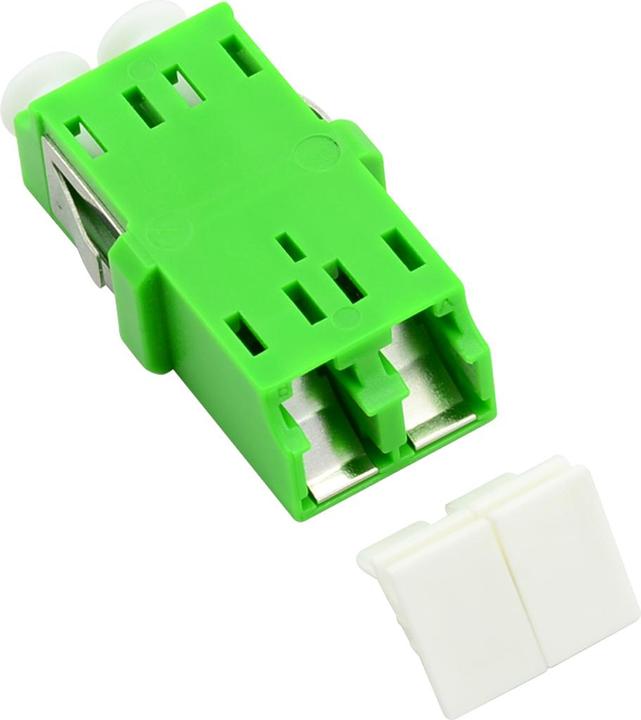 Actual product image Helos Fibre optic coupler LC/APC duplex, with laser protection for FTTH junction box (Network coupling)