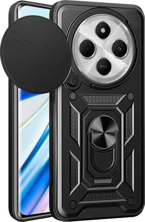 Actual product image OEM Defender Slide case for Xiaomi Redmi 14C 4G black (Xiaomi Poco C75, Xiaomi Redmi 14C, Xiaomi Redmi 4)