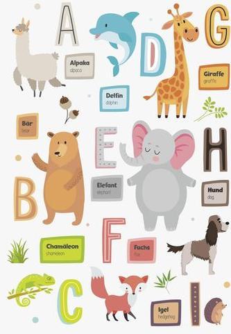 Produktbild Heyda Bastelset Fensterbilder Tiere/Alphabet
