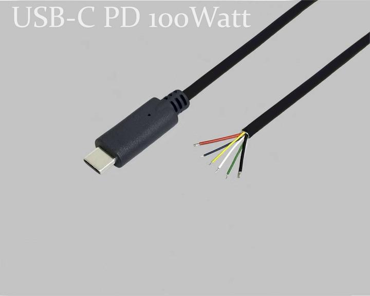 Actual product image BKL Electronic USB-C connection cable USB-C PD 100Watt Series 10080125 Content: 1 (1 m, 100 W)