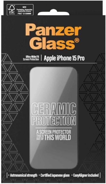 Immagine prodotto PanzerGlass Ultra-Wide Fit w. EasyAligner (1 pz., Apple iPhone 15 Pro)