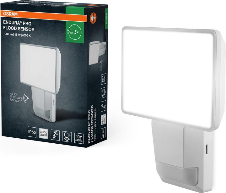 Immagine prodotto Osram ENDURA® PRO FLOOD SENSOR 15W 4000K IP55 Bianco (1500 lm, IP55)
