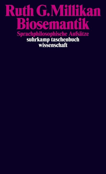 Actual product image Biosemantik (German, Ruth Garrett Millikan, 2012)