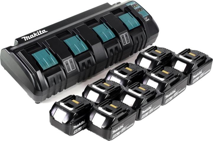 Actual product image Makita Power Source Kit 18V with DC 18 SF 4-fold charger + 8x BL1850B battery 5.0Ah (18 V)