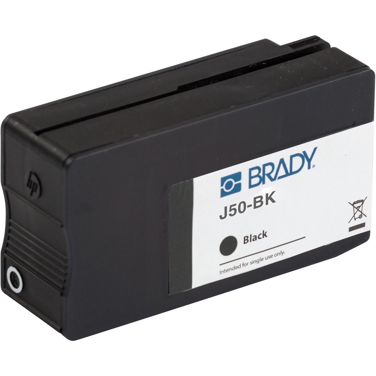 Brady, Etiketten, J50-BK - Tinte auf Pigmentbasis - Schwarz - - BradyJet J5000 - 101,6