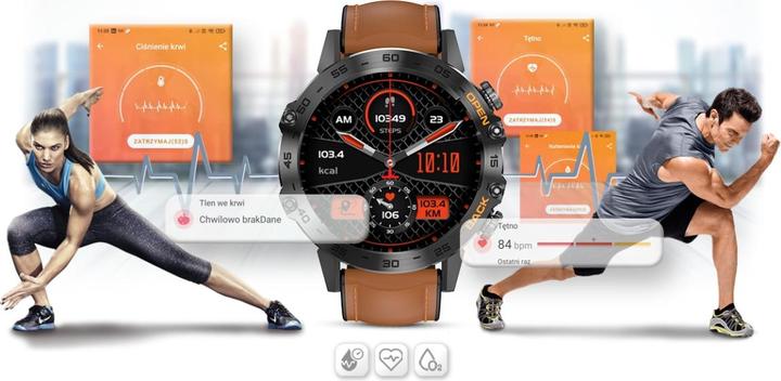 Produktbild Gravity SMARTWATCH MĘSKI GT9-7 - WYKONYWANIE POŁĄCZEŃ, CIŚNIENIOMIERZ (sg021g)