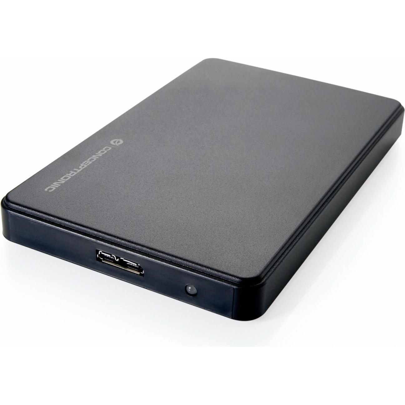 Conceptronic CHD2MUSB3B (2.5"), Case per hard disk, Nero