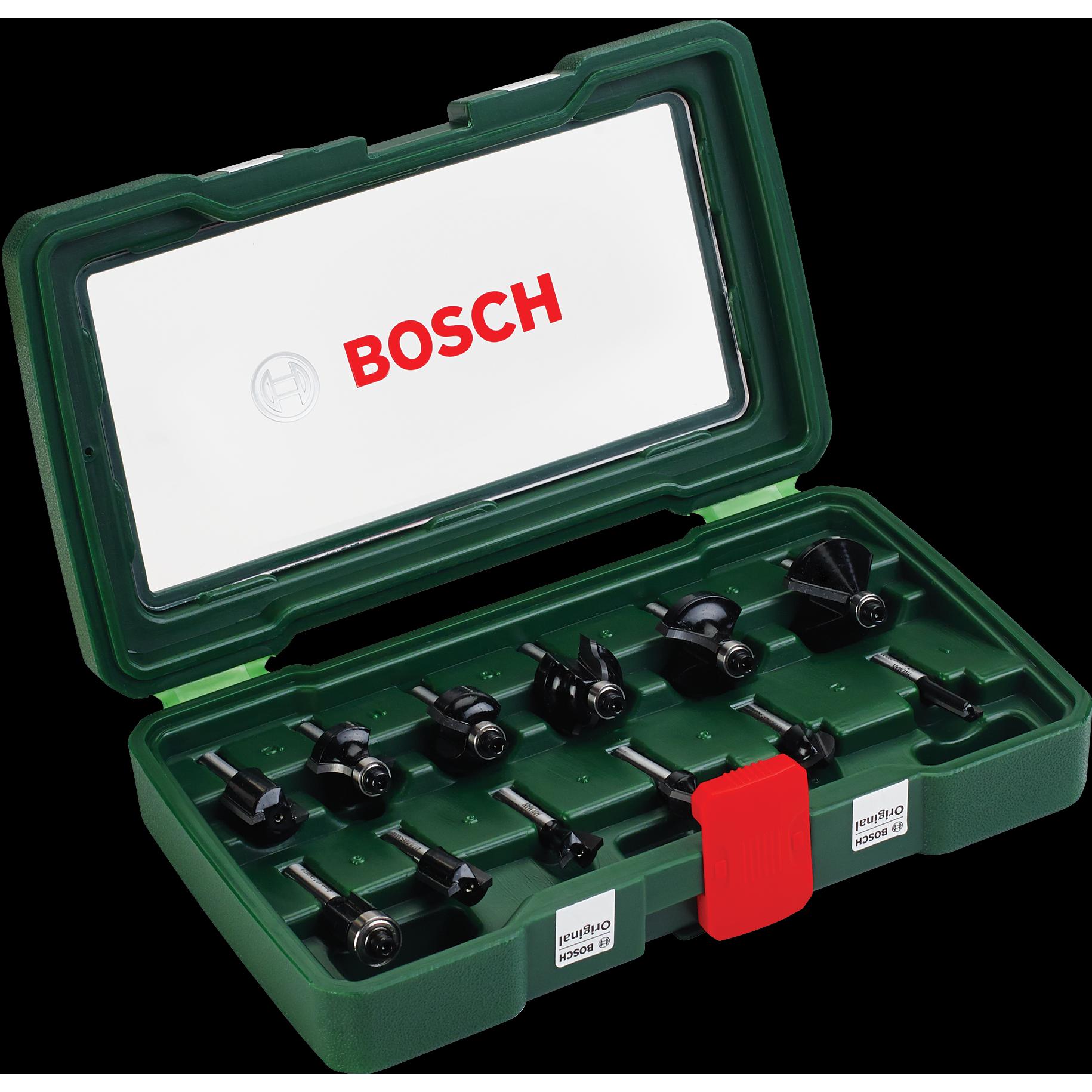 Thumbnail - Bosch Zubehör, Fräser, HM-Fräser-Set mit 1/4-Zoll Schaft, 12-teilig