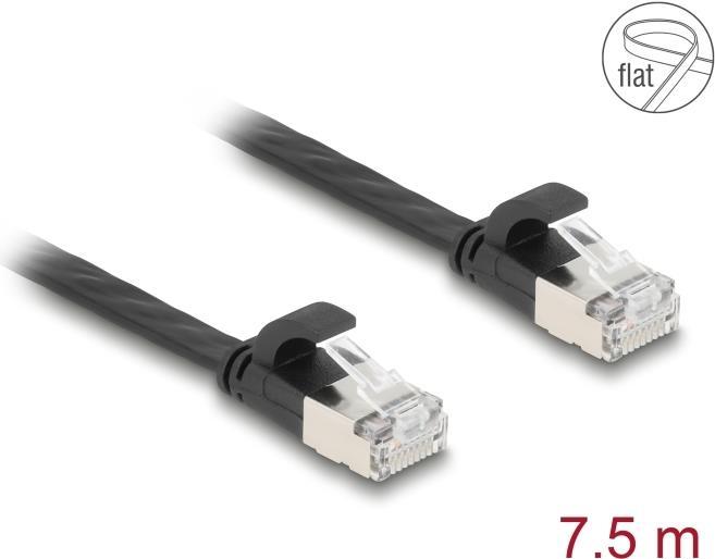 Actual product image Delock RJ45 Flachband Patchkabel Stecker zu Stecker Cat.6A 7 (STP, U/FTP, CAT6a, 7.50 m)