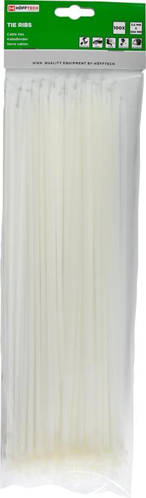 Actual product image Benson Cable ties 3.6 x 300 mm 100 pcs white (Plastic cable ties, 300 mm, 100 pcs.)