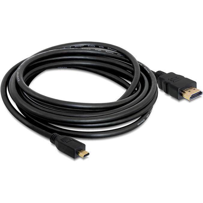 Thumbnail - Delock HDMI (Typ A) — micro HDMI (Typ D) (2 m, HDMI), Video Kabel