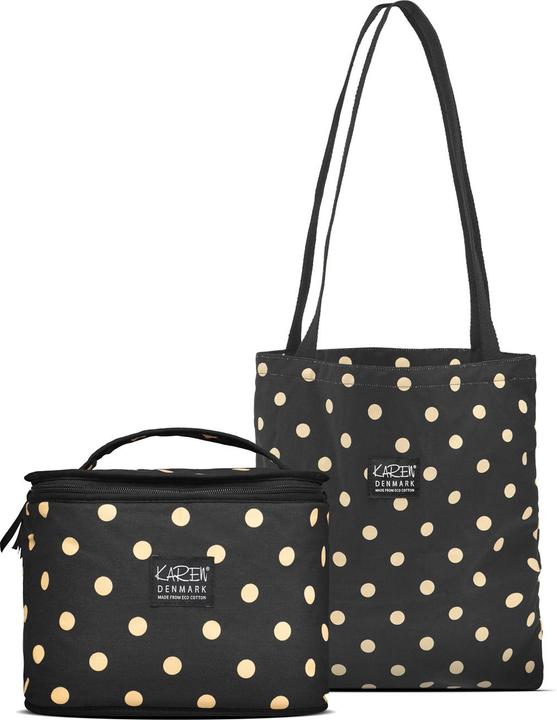 Actual product image Cimi Karen Denmark - Beauty Box ECO Cotton - Black With Beige Dots