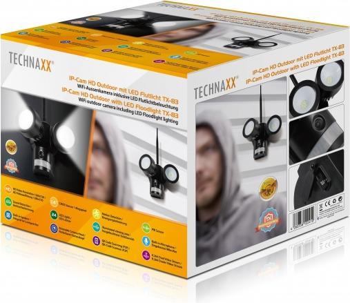 Produktbild Technaxx IP-Cam HD Outdoor mit LED Flutlicht TX-83 (1280 x 720 Pixels)