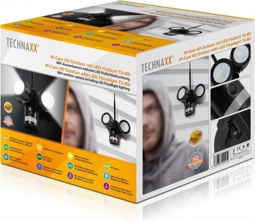 Productafbeelding Technaxx IP-Cam HD Buiten met LED Schijnwerper TX-83 (1280 x 720 pixels)