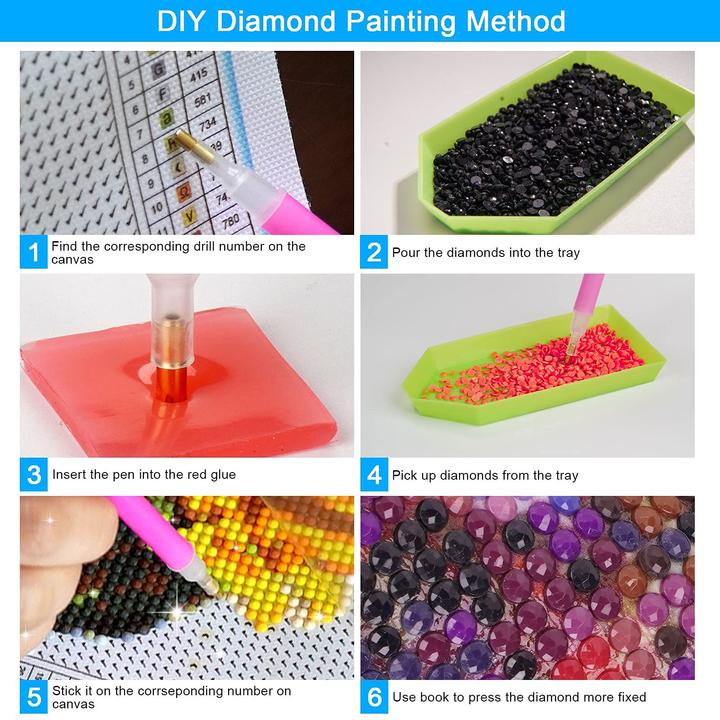 Produktbild Activity Board Diamant Malerei, Malerei Erwachsene Bilder Malerei Set voll