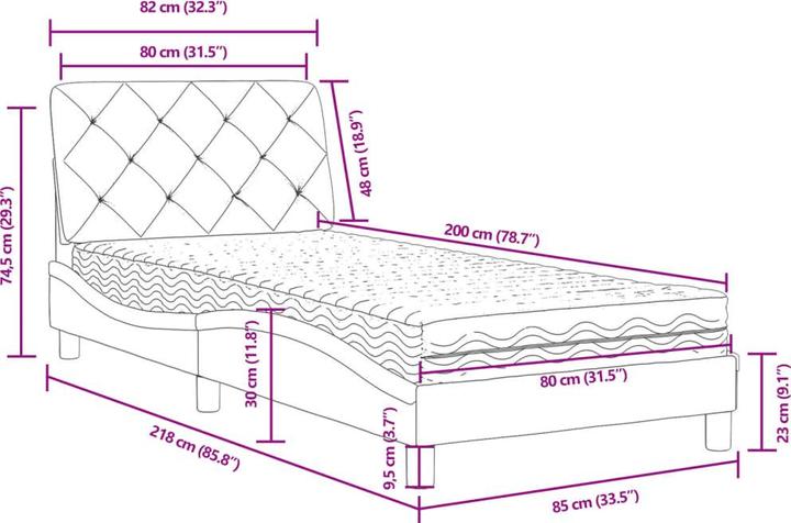 Produktbild vidaXL Julius (80 x 200 cm)