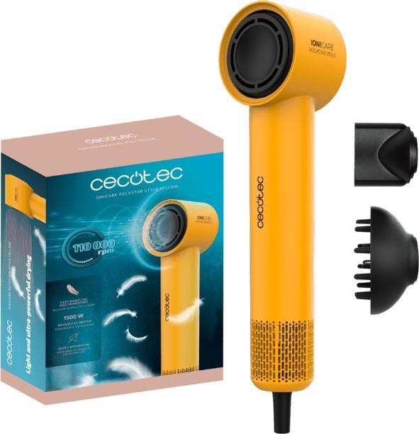 Actual product image Cecotec Ionicare Rockstar Style Yellow Asciugacapelli 1500W