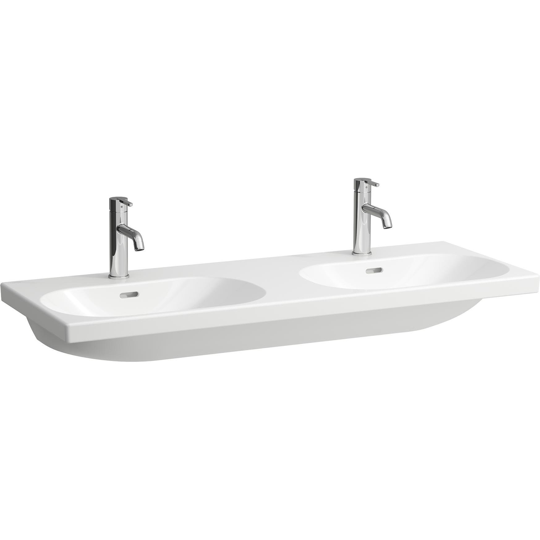 Laufen, Waschbecken, Doppelwaschtisch LUA 120x46cm ub o ÜL ÜL-Kanal u ge. o HL we (460 mm, 1200 mm)