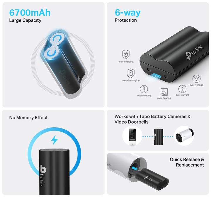 Produktbild TP-Link Tapo A100 (6700 mAh, 24.79 Wh)