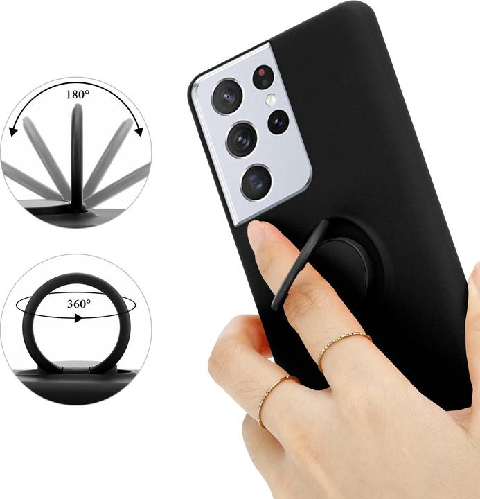 Image du produit Cadorabo TPU Liquid Ring Silicone Case Cover (Samsung Galaxy S22 Ultra)