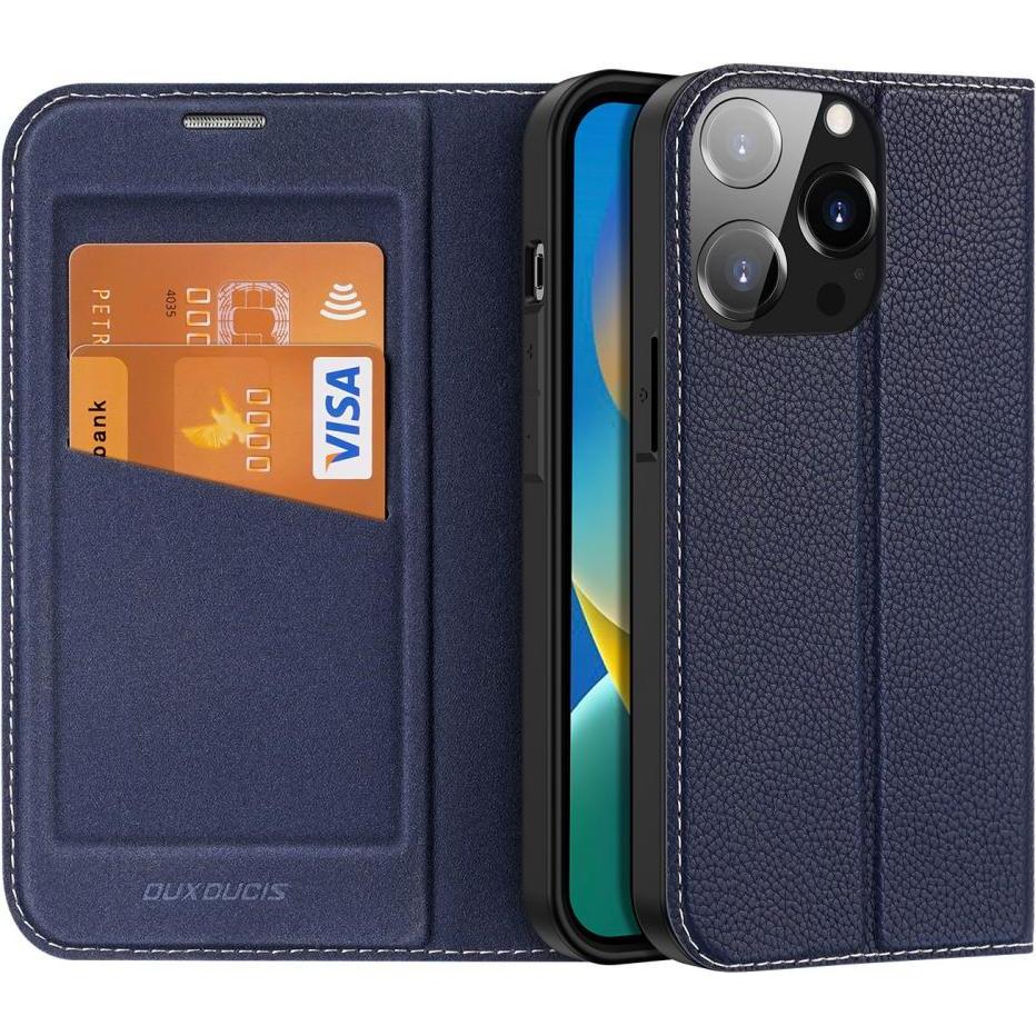 Dux Ducis Skin X2 Series Bookcover (Apple iPhone 14 Pro), Smartphone Hülle, Blau
